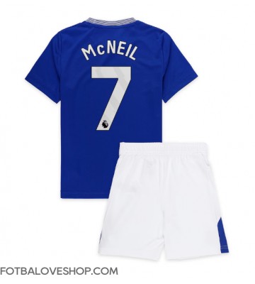 Everton Dwight McNeil #7 Dětské Domácí Dres 2024-25 Krátký Rukáv (+ trenýrky)